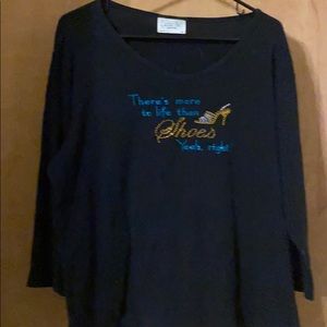 Black rhinestone jersey